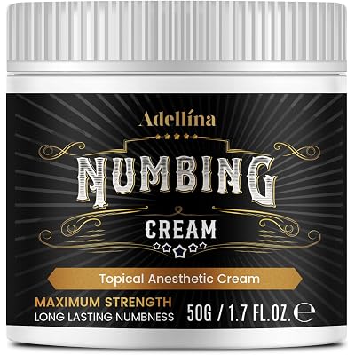 Adellina Numbing Cream Maximum Strength: Long Lasting Extra Relief with Arnica and Emu Oil (1.7 OZ)