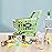 deAO Kids Shopping Cart Trolley for Groceries Toddlers 65 Food Fruit Vegetables Pretend Play Food Role Play Educational Toy Play Kitchen Toys Store Playset (Green)