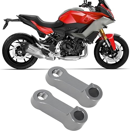 Miniatura 6 de Aramox 10mm Mirror Risers Extenders Motorcycle Mirror Mount Riser Extender Adapter Motorcycle Rearview Mirror Adapter Kit Riser Mount Extender