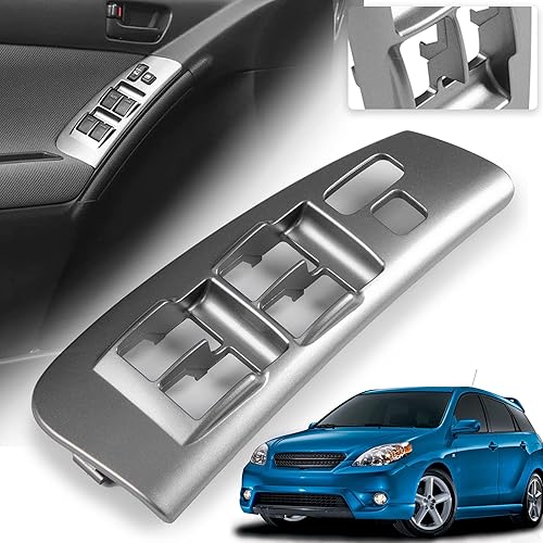 Bisel de interruptor de ventana para Toyota Matrix Pontiac Vibe 2003-2008 Panel del reposabrazos del lado del conductor Puerta delantera izquierda