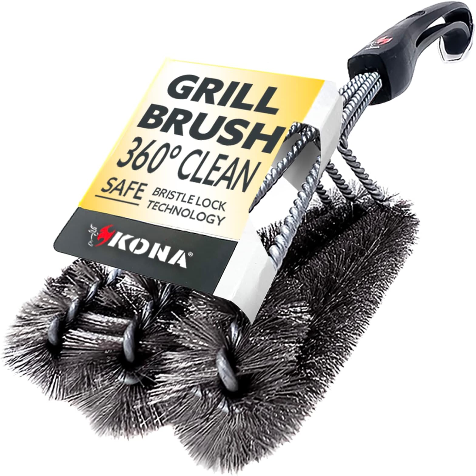 Grill Brush Bristle Free for Safe Cleaning Grill Cleaner Brush for Gas/Porcelain