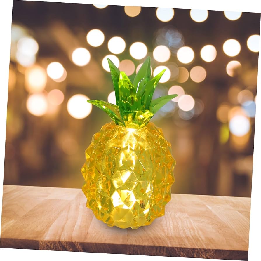 Amazon.co.jp : VANZACK アクリル製パイナップルランプ 卓上用