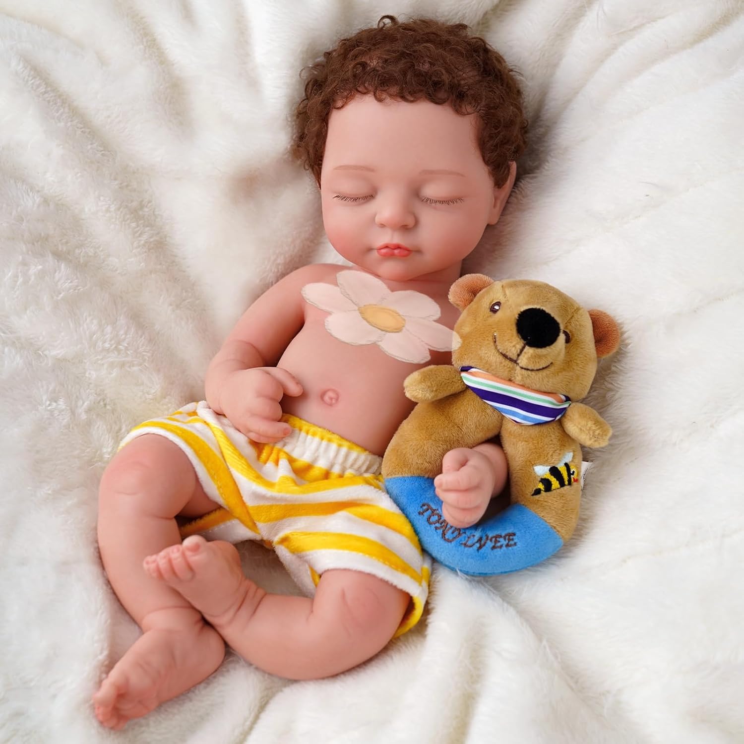 BABESIDE Silicone Reborn Baby Dolls Boys -16 Inch (Weight 4 lb) Full Platinum Silicone Realistic-Newborn Baby Doll Full Silicone Anatomically Correct Baby Dolls with Gift Box for 3+ Year Old