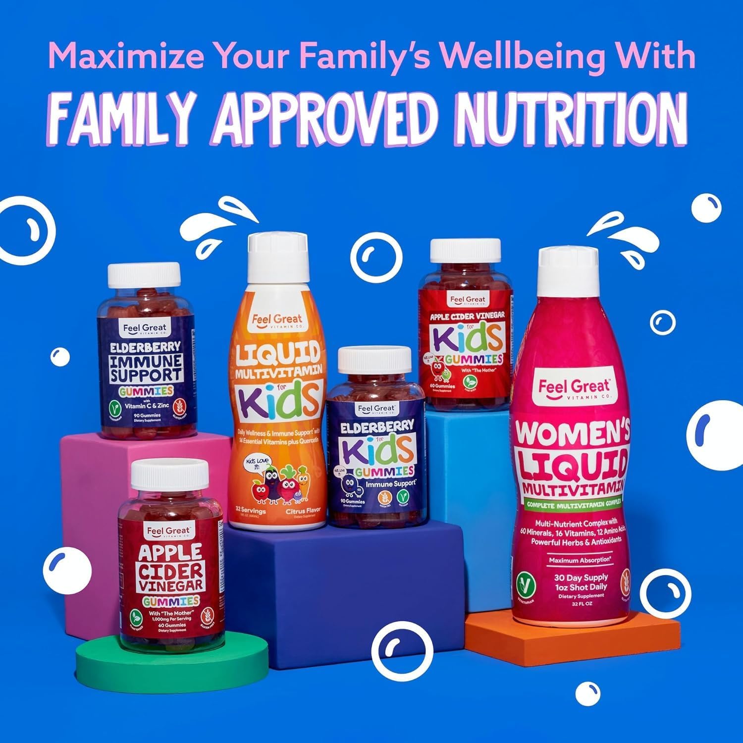 Feel Great Kids Elderberry Gummies with Zinc and Vitamin C (2-Pack) | Immune Support Sambucus Elderberry | Berry Flavored Vegan Multivitamins | 90 Count - Image 7