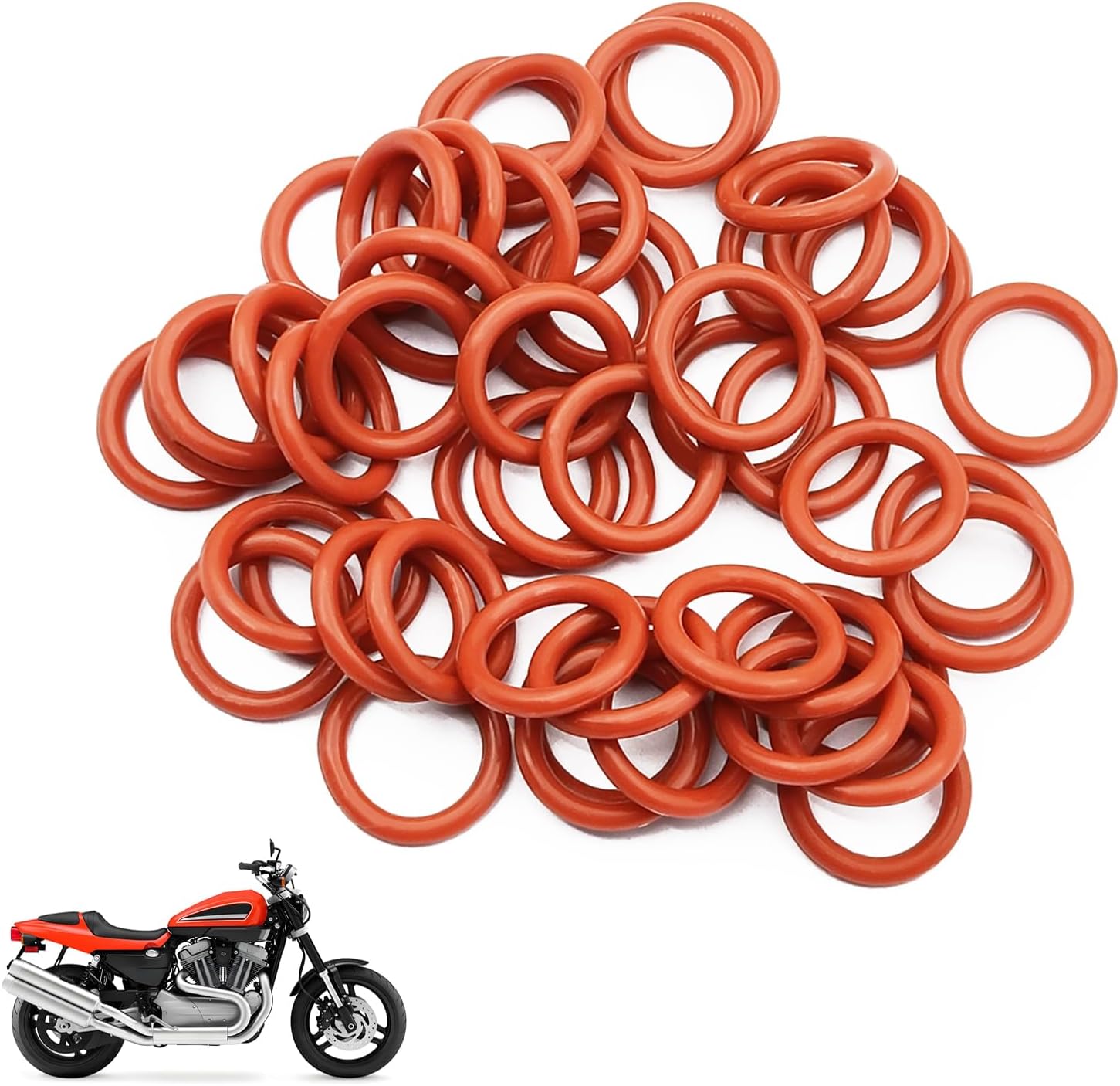 50 pcs #11105 Oil Drain Plug O-Ring Nitrile Rubber O Ring Gasket Ring Compatible with Harley Davidson Oil Pump Cap (Black)