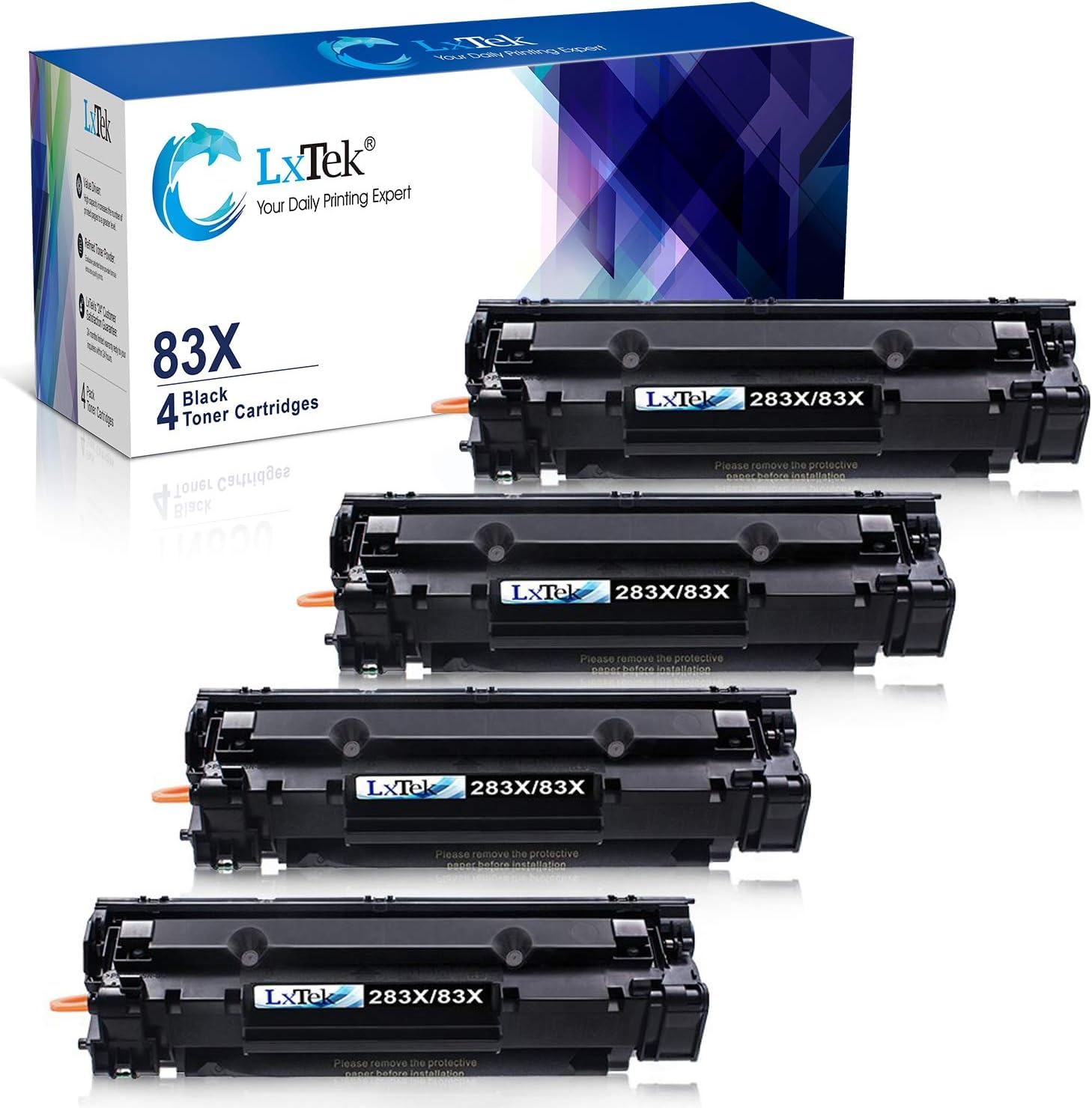 LxTek Compatible 83X Toner Cartridge Replacement for HP 83X CF283X Toner