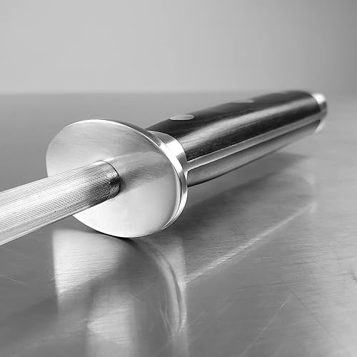 Miniatura 6 de Ergo Chef Pro Series 2.0 - Afilador de cuchillos - Varilla de afilar de acero inoxidable magnetizado de 9 pulgadas con mango de madera de Pakka