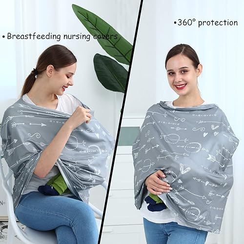 Miniatura 2 de Fundas de asiento de coche para bebé, cubierta de toldo para asiento de automóvil, funda multiusos para lactancia materna, fundas transpirables para