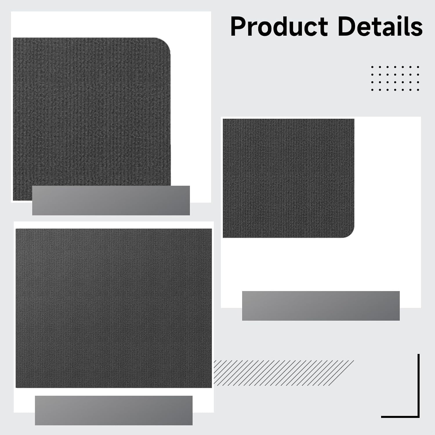 Non-Slip Office Chair Mat for Hardwood Floors 55 X 63 Inches, Black Carpet for Gaming Chairs, Noise Absorbing Protector for Desk