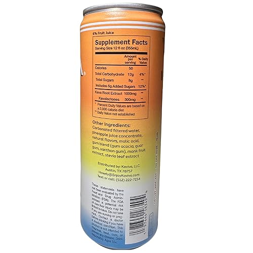 Miniatura 23 de Kaviva Seltzer de kava y soda Relajación social Efectos calmantes 50 calorías Desenrollado natural Todo natural Bebida funcional sin