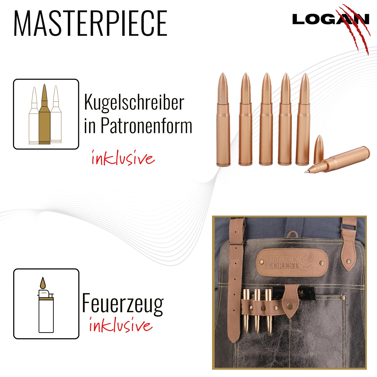 Büffel Leder Schürze Grillschürze BBQ Kochschürze Küchenschürze