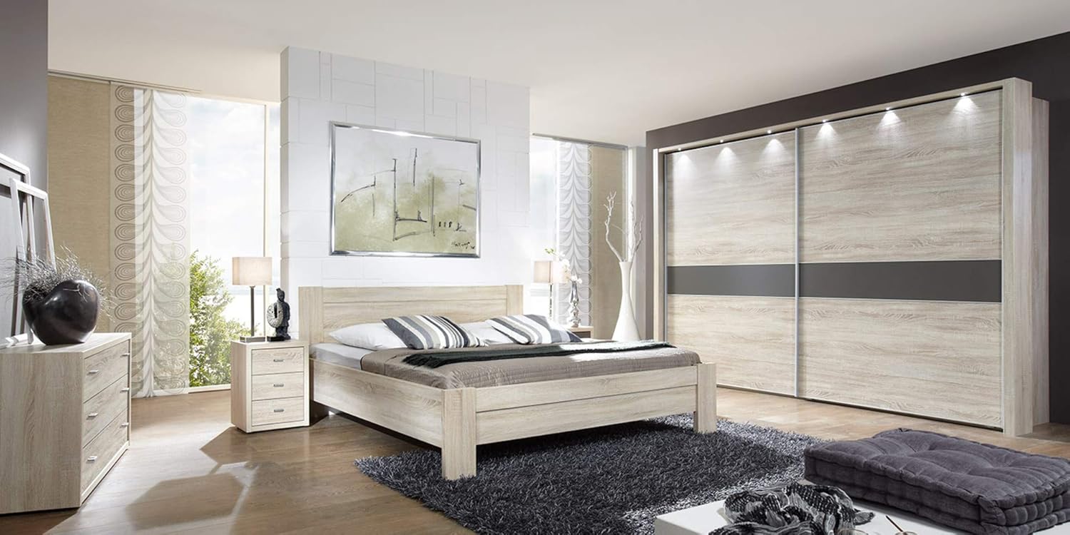 German Furniture Warehouse Dona Modern Beech Finish Wood