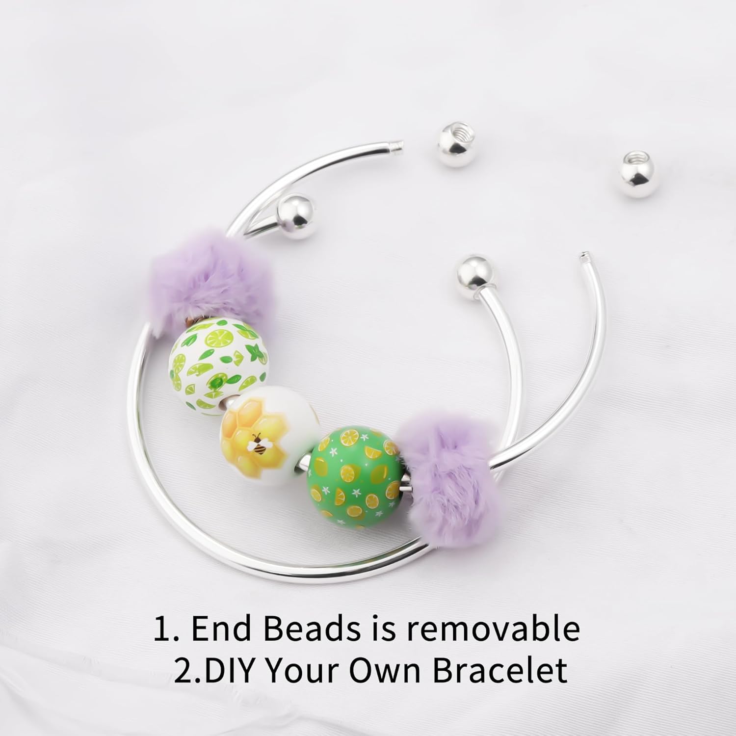 Linsoir beads Stainless Steel Adjustable Bangle Bracelets for Women Gold/Silver/Rhodium Plated Simple Bangles Bracelets 3mm Stacking Open Cuff Bangles Set 2 Pcs/lot Gifts Jewelry - Image 2