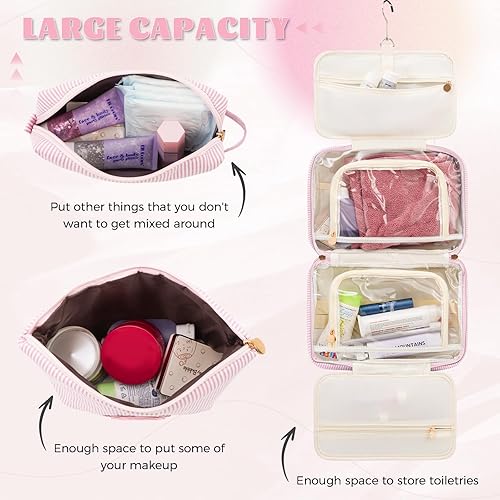 Miniatura 3 de Neceser Neceser Cosmético Bolsa Set - Rosa, S
