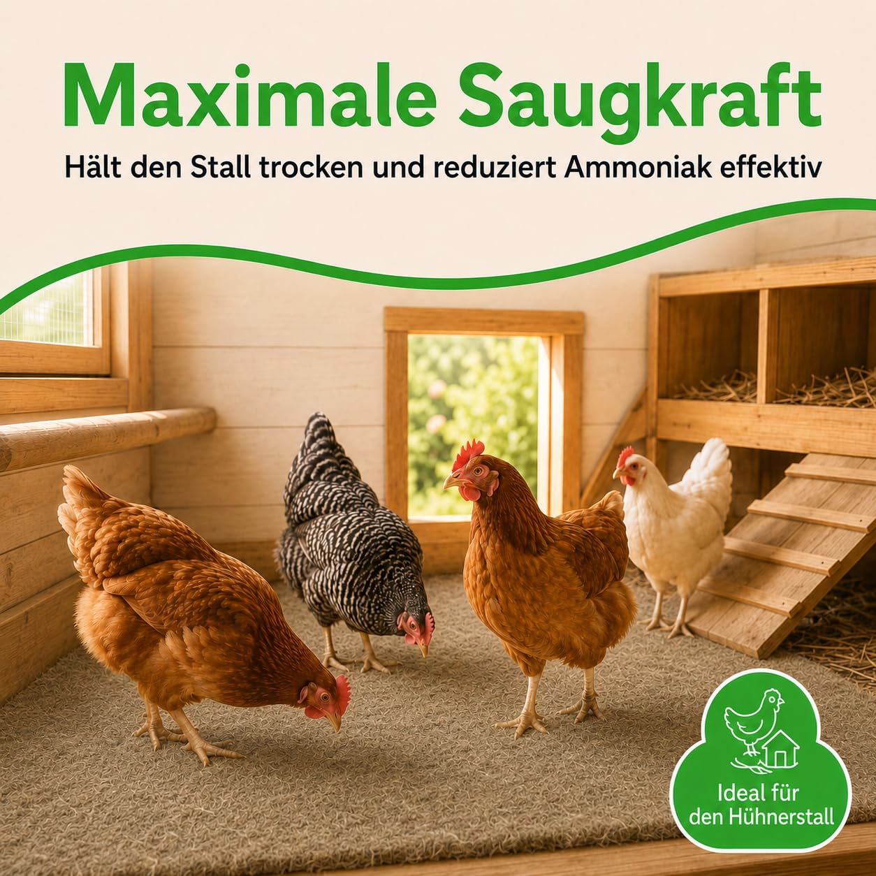 2X Hanfmatten Rolle 0,5m x 5m x 0,5cm für Kleintiere