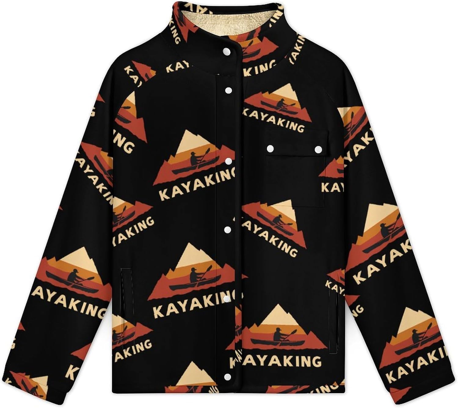Kayaking Sport Fleece Winter Coats Jackets for Women Warm Button Down Outwear