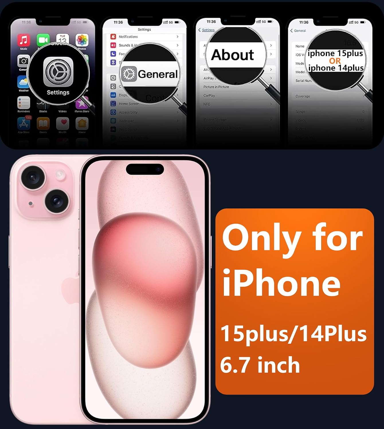 FNTCASE for iPhone 15 Plus Case: Matte Magnetic Phone Cases with Screen Protector Compatible with Magsafe Slim Anti Yellowing Rugged Shockproof Protective Translucent Cell Phone Cover (C-Pink)