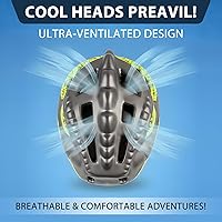 Vista 5 de KINGBIKE Casco para niños pequeños para niños y niñas de 2 a 8 años, casco de bicicleta para niños, cascos ligeros de dinosaurio con luz LED