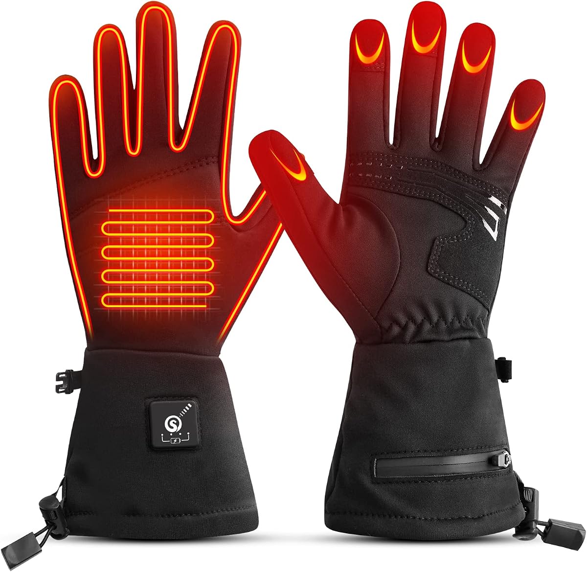 SAVIOR HEAT Heated Glove Liners for Men Women,Rechargeable Battery Electric
