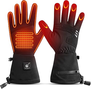 SAVIOR HEAT Heated Glove Liners for Men Women,Rechargeable Battery Electric