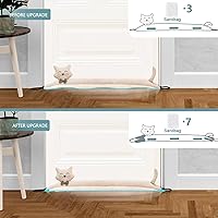Vista 3 de Marwood Tapón para debajo de la puerta Decorativo tapón de viento de 32 pulgadas para puerta y ventana, tapón de aire de animal pesado