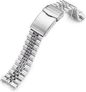 20mm Metal Watch Band compatible with Seiko SPB143, Super-J Louis Brushed V-Clasp
