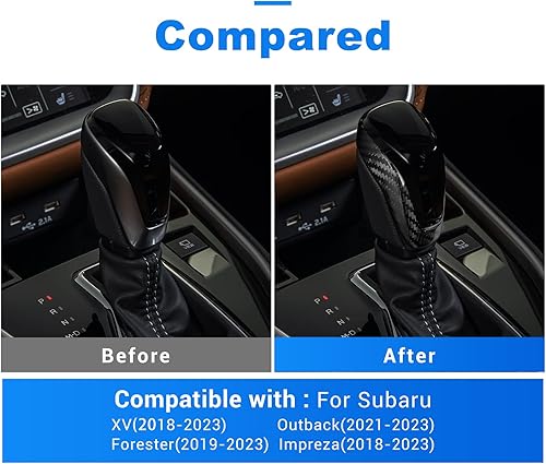 Miniatura 11 de AIRSPEED Cubierta de la perilla de la palanca de cambios de Subaru, kit interior de fibra de carbono, accesorios de automóvil, calcomanía