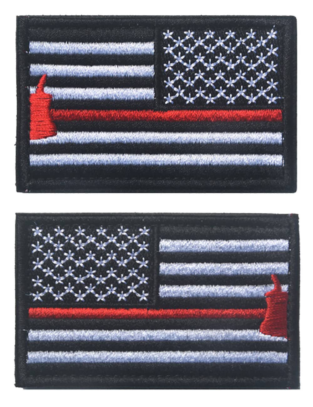2 PCS AliPlus America Thin Red Line Fire Axe Patches Regular and Reverse Embroidered Tactical Morale Patch Hook and Loop-image-40