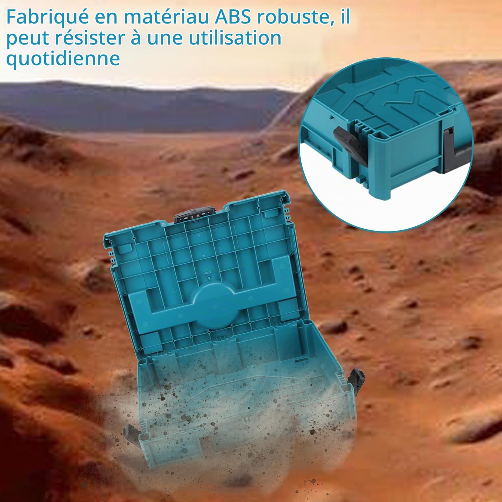 1 Pièce Caisse a Outils,Malette Outils En Plastique,De 40 Kg,Boîte à Outils Empilable,Matériel Pour Outils électriques,Organisateur De Matériel,Malette Rangement