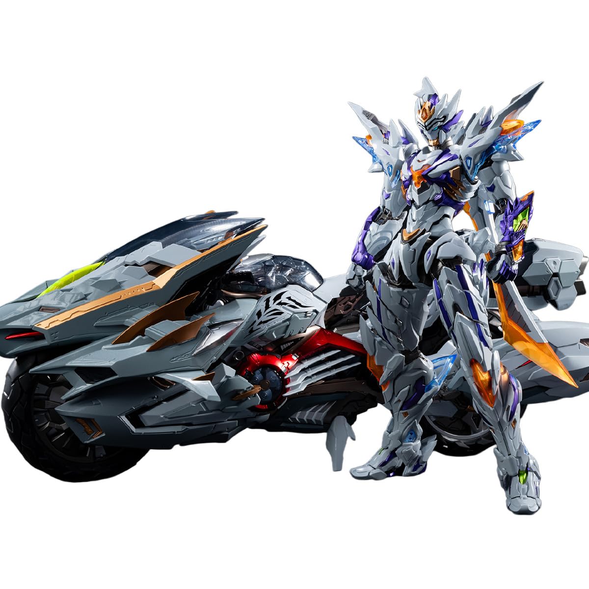 HIPLAY Motor Nuclear Steel Covenant White Tiger (MNZ-GT01X) Zestaw Figurki Motocyklisty