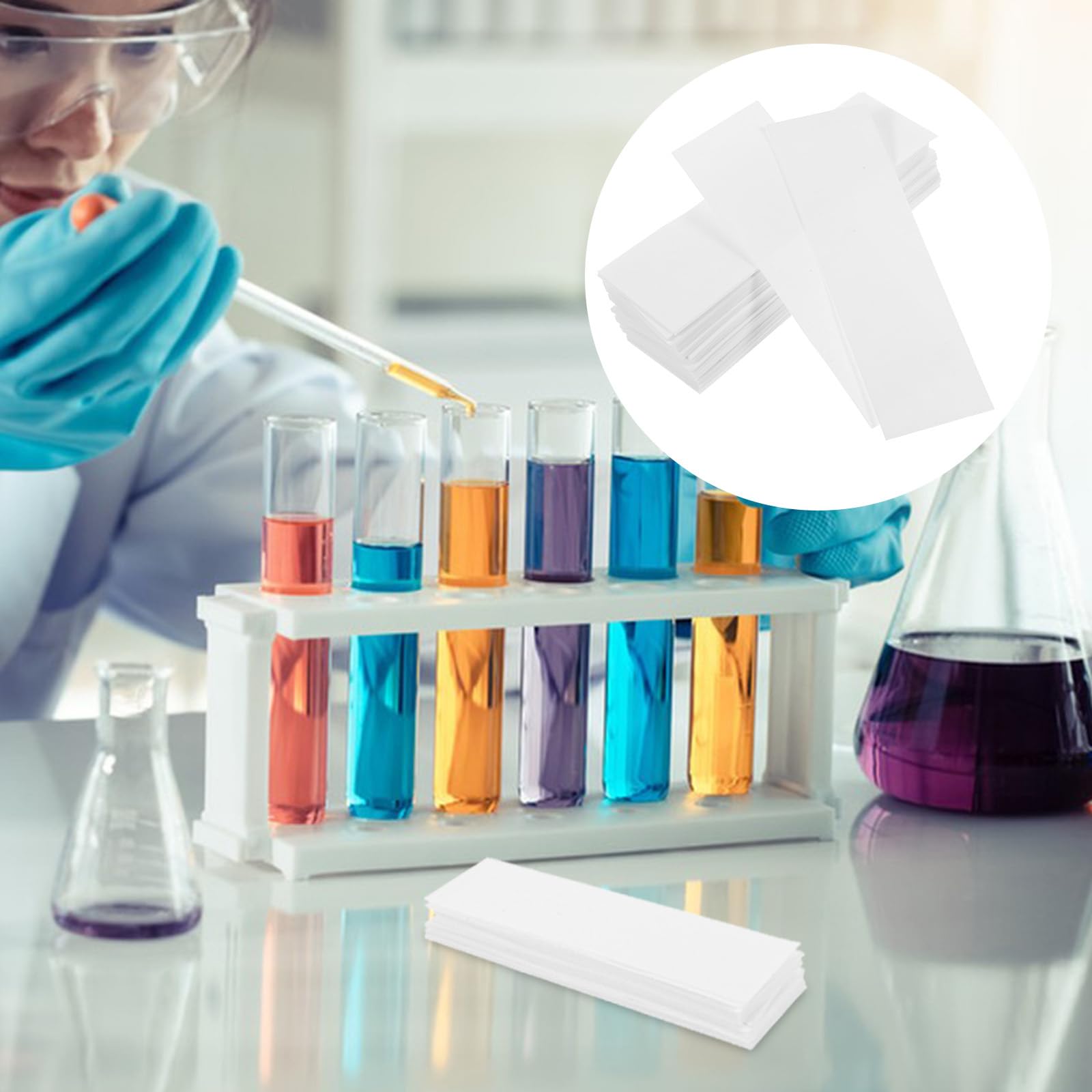 iplusmile Lot de 500 feuilles de papier filtrant de test - Papier chromatographie de qualité supérieure et absorbant - Pour chimie, biologie, laboratoire, école, université et étudiants
