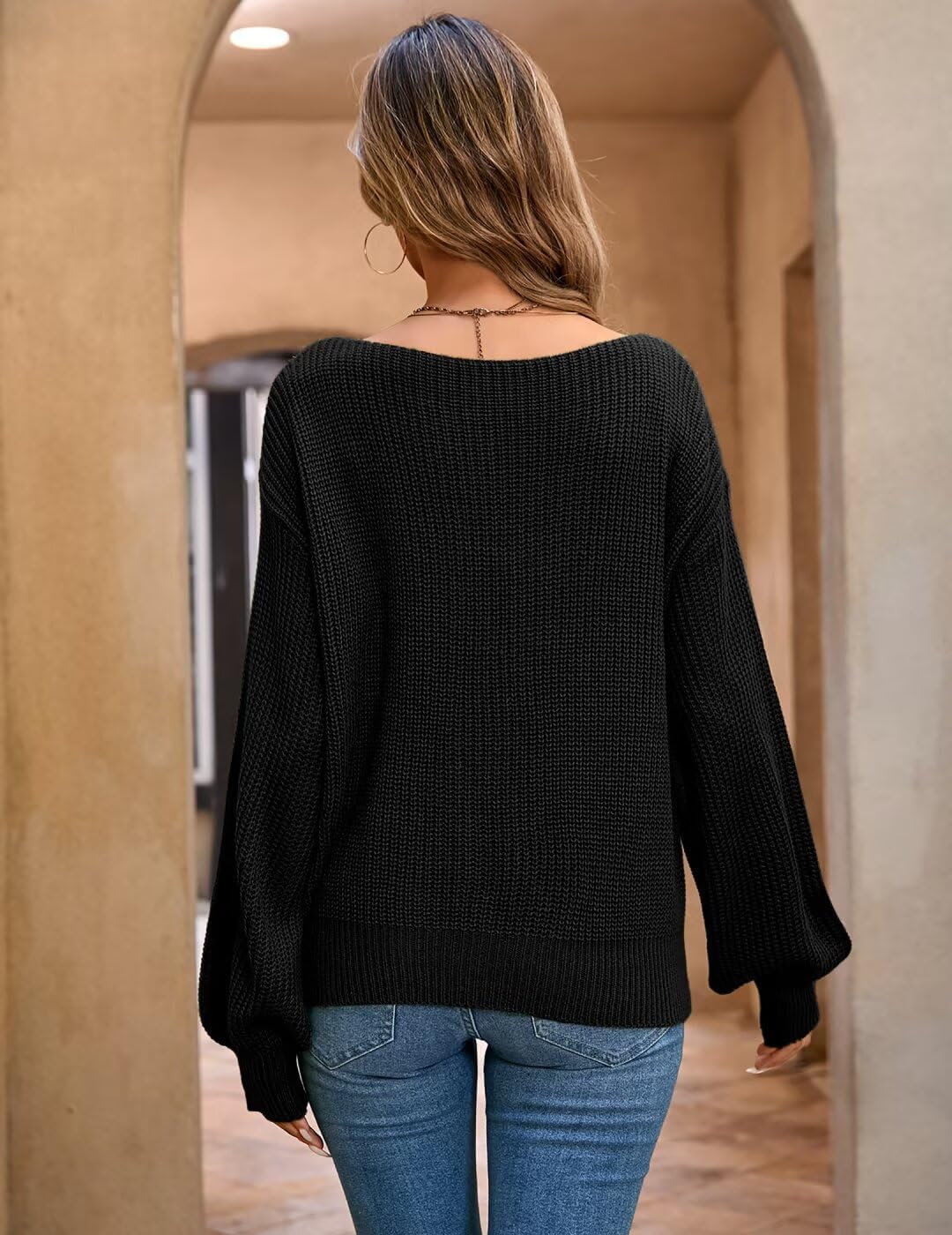 Women's Loose Sweater, Elasticity, Soft, No Pilling, Lightweight, Fall Spring Sweater Tops for Women - Image 3