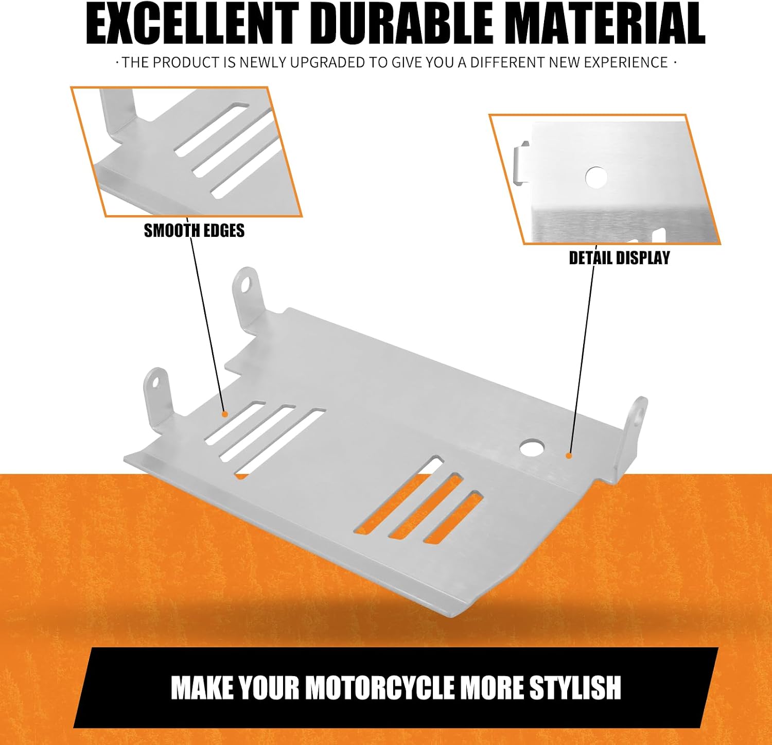 Motorcycle Skid Plate Lower Engine Chassis Protector Fit for Harley Touring Road Glide Road Glide Street Glide FLHX FLTRX FLHXSE 2024-up (Chrome)