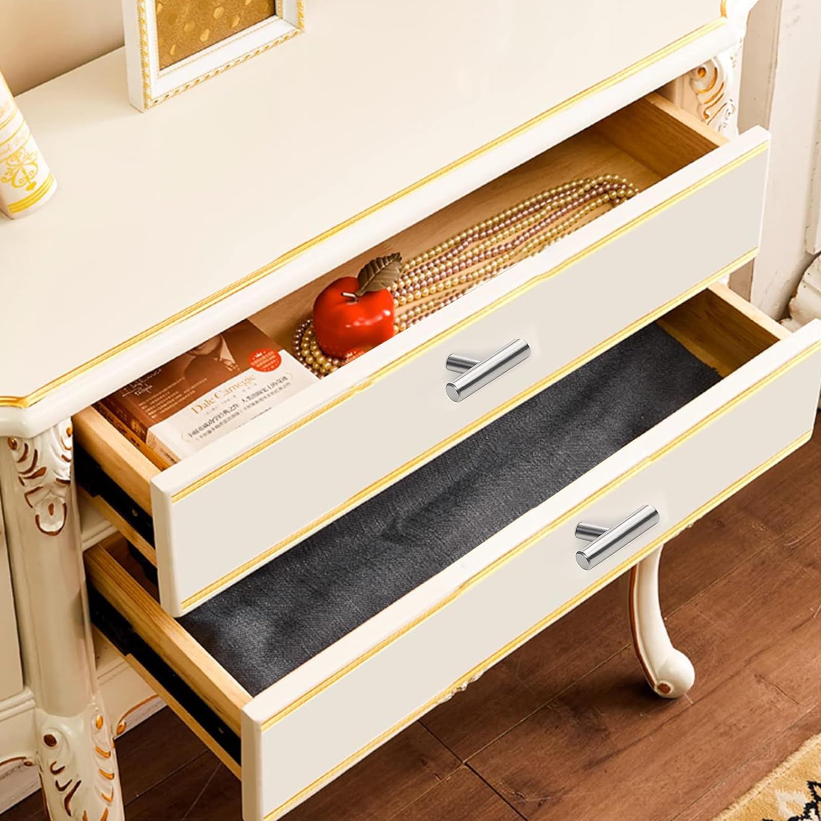 Lot De 12 Bouton De Meuble Noir - Acier Inoxydable - Bouton Porte