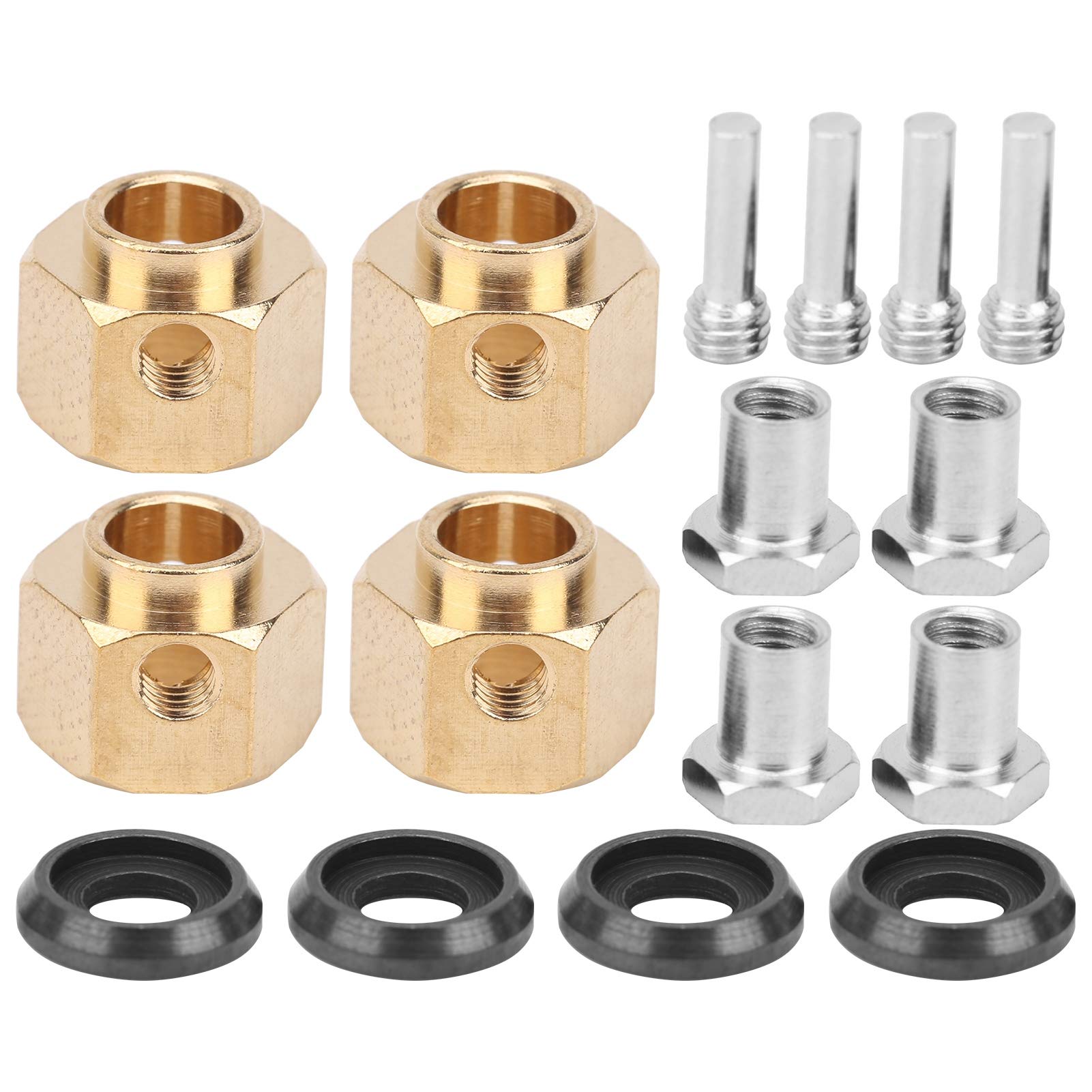 4 Combinés En Laiton Pour RC 1/10 – Adaptateurs Hexagonaux De Moyeu Pour Augmenter Le Poids Et La Stabilité