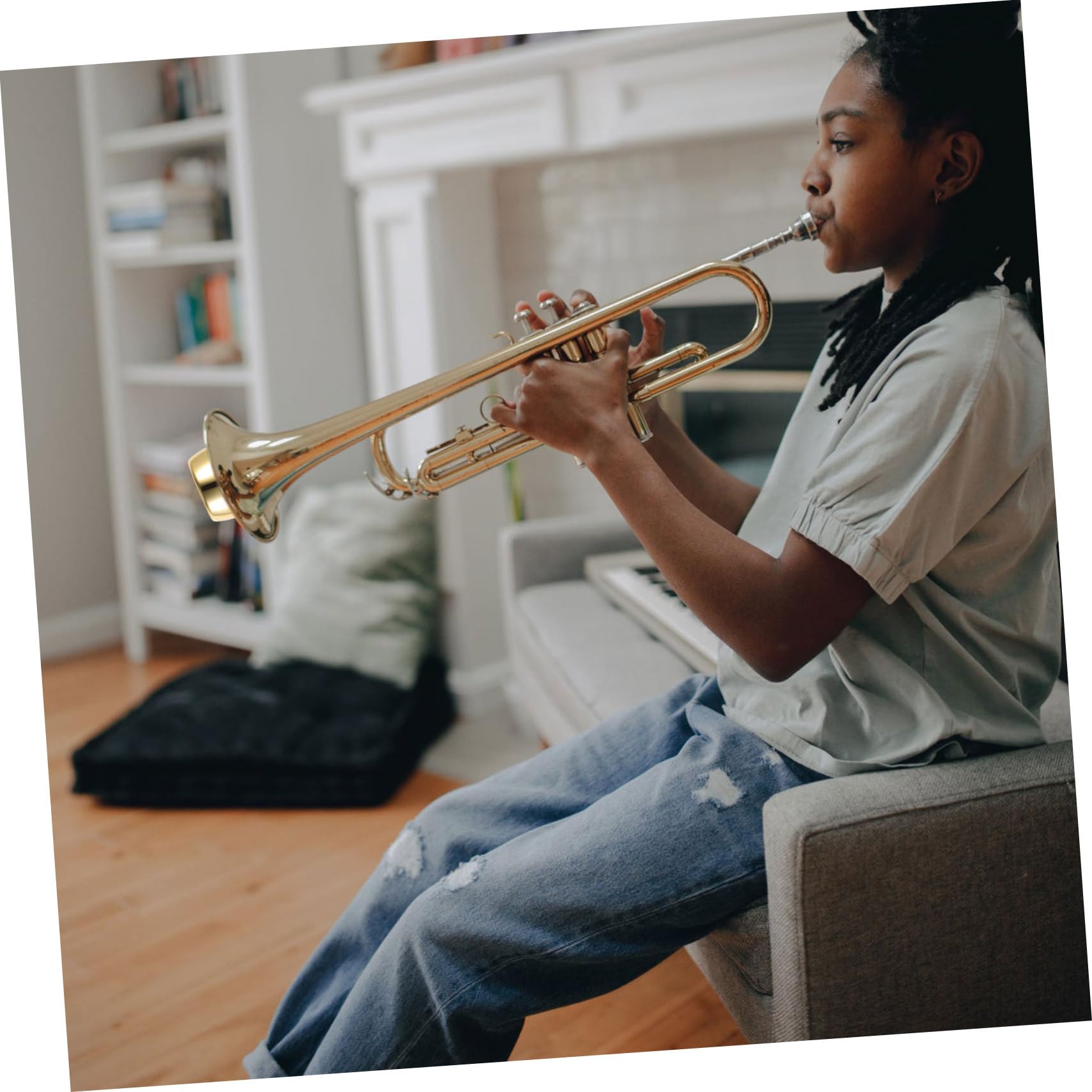 HEMOTON Elegant Trumpet Practice Mute Sleek Design Mini Mute Trumpet Muffler for Brass Players