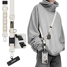 MAGEASY 20mm FidLock Dual Crossbody Utility Strap- Adjustable Crossbody Phone Lanyard with Magnetic Quick Release Buckle, Universal Durable Strap for iPhone 16 Pro Max & Most Smartphones - Starlight