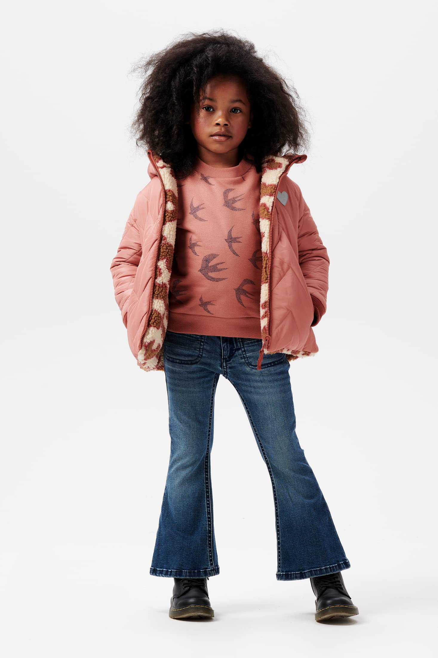 Noppies Mädchen Girls Jacket Nieuwaal Reversible Kinder Winterjacke