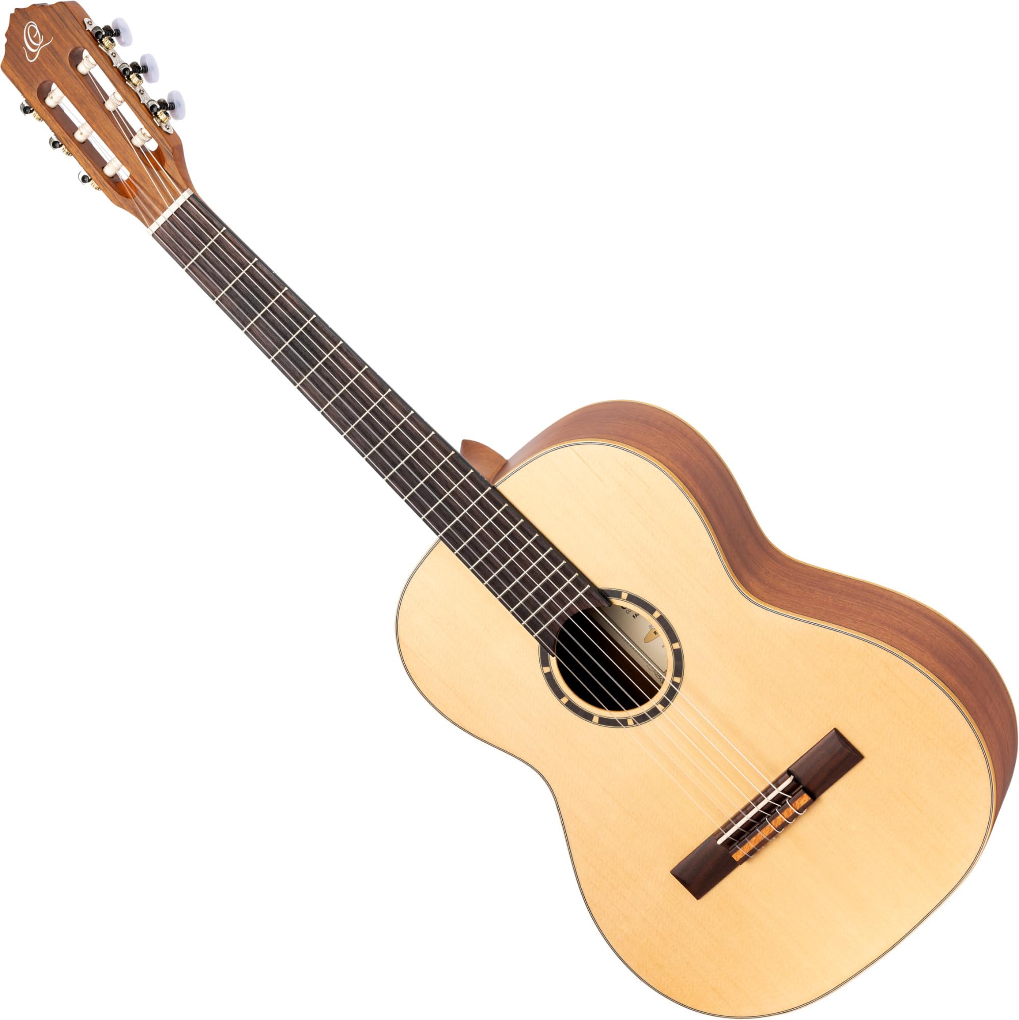 Ortega Guitars Konzert Gitarre Linkshänder – 7/8 – Family Series – Inklusive Gig Bag – Fichte, Mahagoni, Natur (R121-7/8-L)