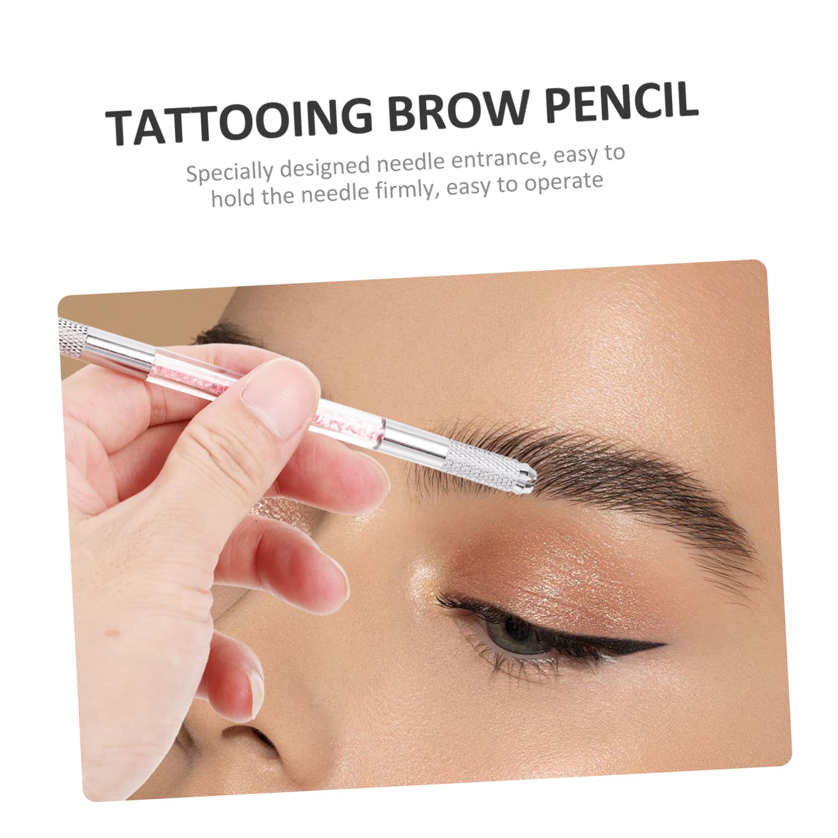 Healeved 10 Stück Microblading Augenbrauenstifte mit Wasserfestem Abs Material Doppelseitig und Vielseitig für Natürliches Permanent Make Up der Augenbrauen