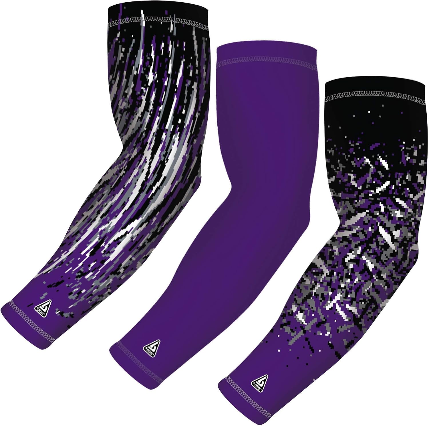 Compression Arm Sleeves | UV Arm Sleeves for Men Women & Youth | Sports Sun Protection Circulation | 3 Count