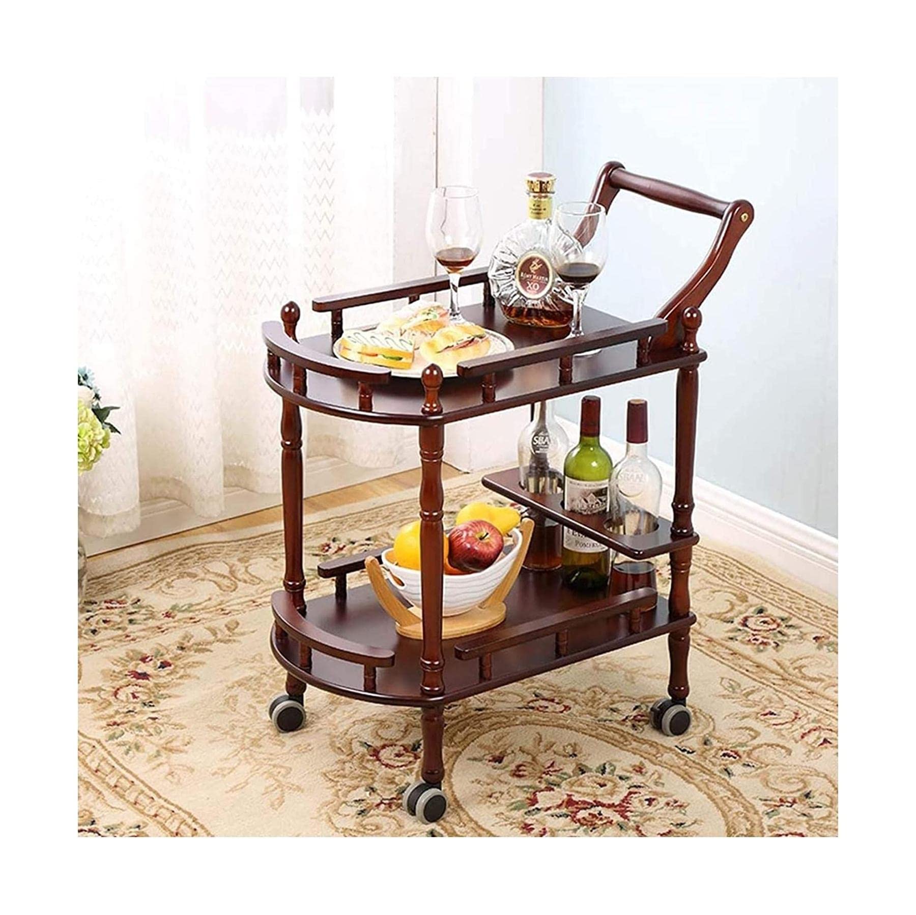 Amazon.co.jp: バーサービングカート 二層ローリングカート スムーズで