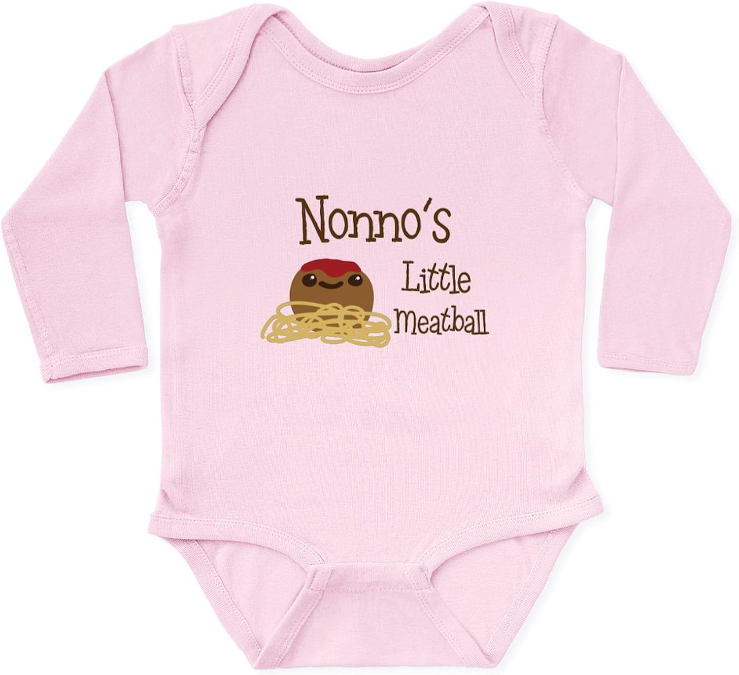 CafePress Nonno's Little Meatball Body Suit Cute Long Sleeve Infant Baby Bodysuit Romper
