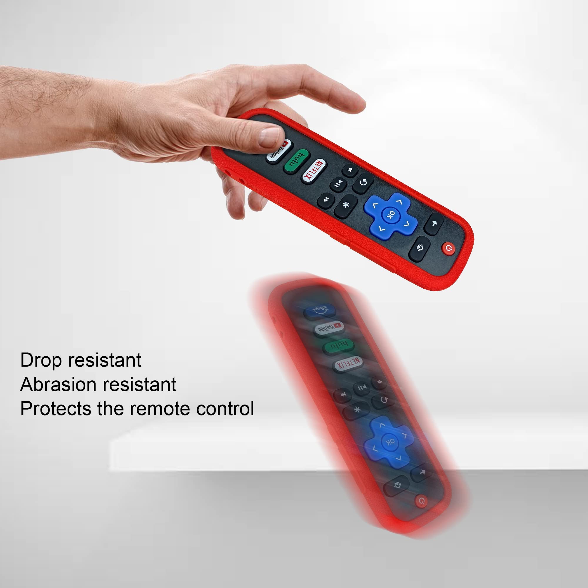 Protective Silicone Case for Roku Remote Controller Drop-Proof and Washable Cover, Compatible with Multiple Models(Black) - Image 2