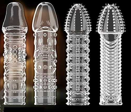 Miniatura 5 de Sponver 4 Nuevos Diseños Transparente Roscado Condones Masculino Adulto Bloqueo fino Cristal Manga Un Conjunto 4 Piezas 7524144163