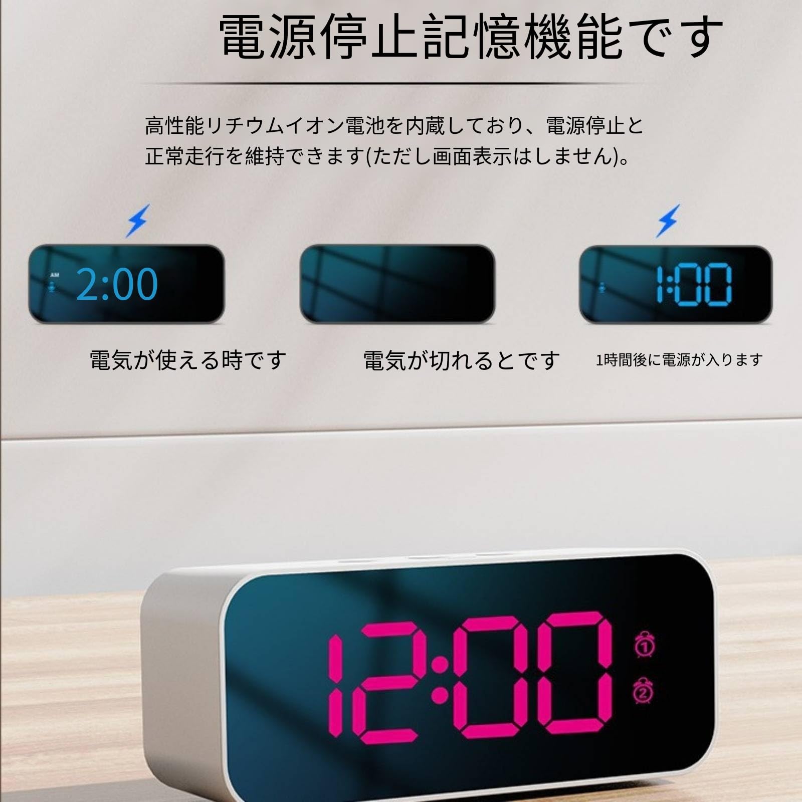 Amazon.co.jp: kxptso 多機能デジタルインテリジェント目覚まし