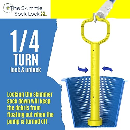 Miniatura 4 de The Skimmie Sock Lock XL - Mango de cesta de skimmer de piscina con peso  Asegura los calcetines de skimmer, fácil extracción de 14 de vuelta