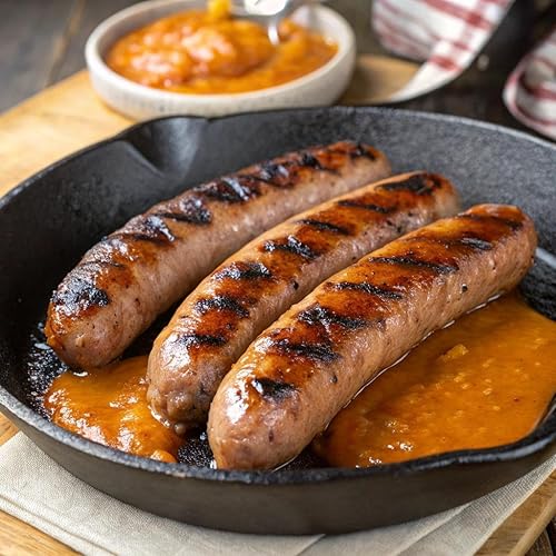 Miniatura 10 de Duke”s Salchichas cortas ahumadas de chile verde Hatch, sin gluten, < 0.04 onzas de azúcar total, 16 onzas