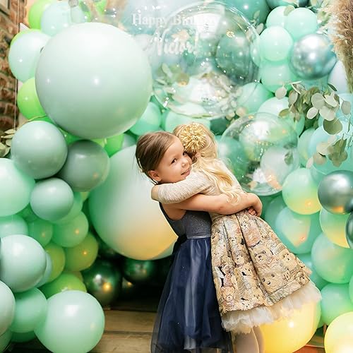Miniatura 3 de PartyWoo Globos de color verde menta, 50 globos verde menta pastel de 12 pulgadas, globos de menta para arco de globos de guirnalda de globos como
