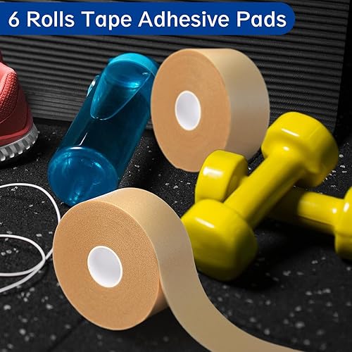 Miniatura 19 de Tondiamo 6 rollos de cinta adhesiva para prevención de ampollas, almohadilla de dedo del pie, almohadilla de talón antidesgaste, almohadilla